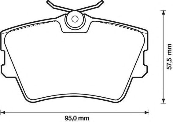 Комплект тормозных колодок, диско 571875B BENDIX JURID