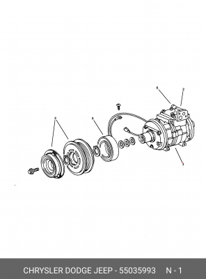 Компрессор, кондиционер 5503 5993 CHRYSLER