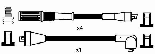 Ккомплект проводов зажигания 0667 NGK NTK