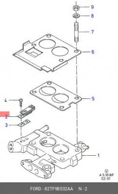 Клапан, управление рециркуляция ОГ 82TF9B532AA FORD