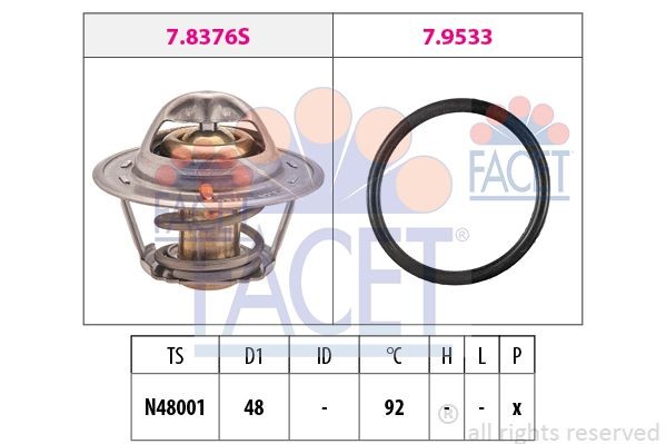 Термостат, охлаждающая жидкость 7.8376 FACET