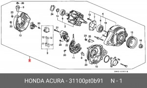 Генератор 31100PT0B91 HONDA