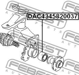 Подшипник ступицы колеса DAC4345820037 FEBEST