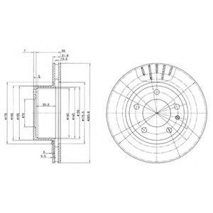 Тормозной диск BG2212 DELPHI