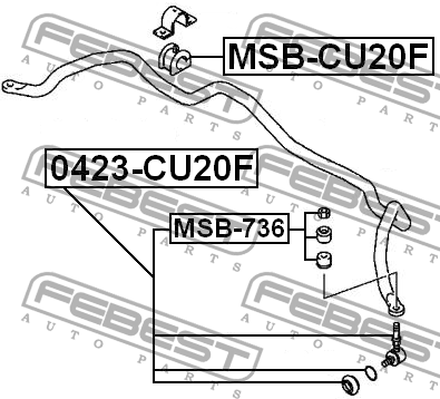 Втулка стабилизатора MSB-CU20F FEBEST