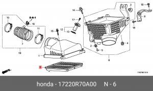 Фильтр воздушный 17220R70A00 HONDA