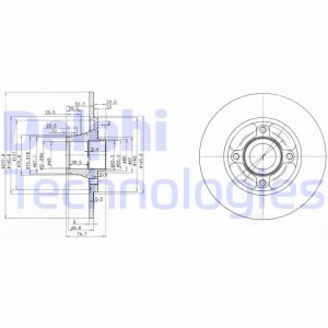 Тормозной диск BG3360 DELPHI