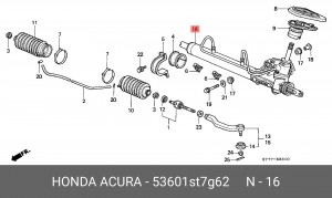 Рулевой механизм 53601ST7G62 HONDA