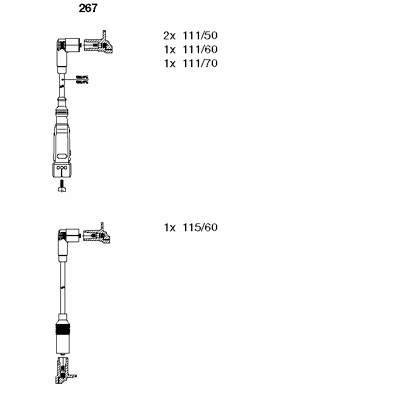 Ккомплект проводов зажигания 267 BREMI