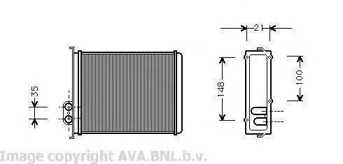 Радиатор отопителя VO6085 AVA