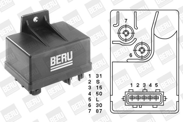 Блок управления, время накаливания GR034 BERU