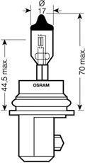 Лампа накаливания, основная фара; Лампа накаливания, основная фара 9007 OSRAM