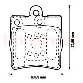 Комплект тормозных колодок, диско 573093B BENDIX JURID