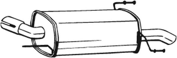 Глушитель выхлопных газов конечный 185-609 BOSAL