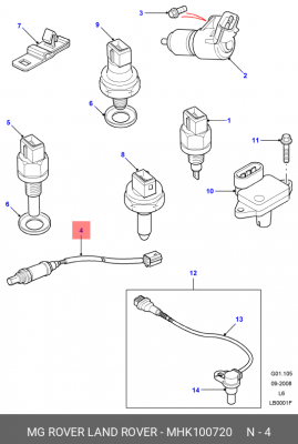 Лямбда-зонд MHK100720 MG ROVER LAND ROVER