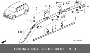 Молдинг двери 72910SCAE01 HONDA