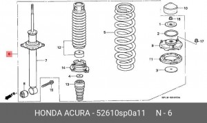 Амортизатор 52610SP0A11 HONDA