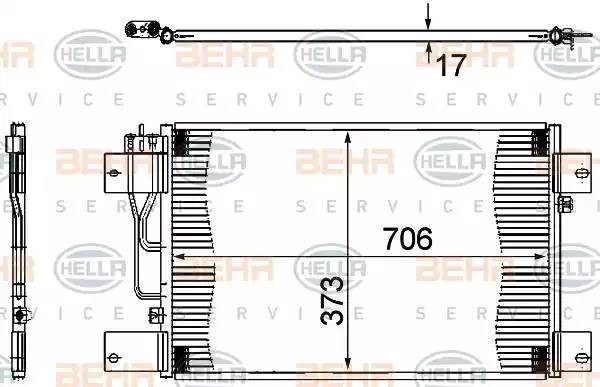 Конденсатор, кондиционер 8FC 351 307-361 HELLA