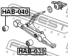 Сайлентблок рычага подвески HAB-040 FEBEST