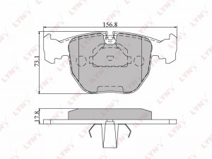 Колодки тормозные дисковые BD-1401 LYNXAUTO