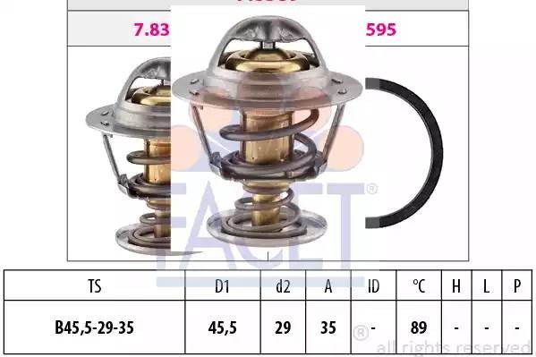 Термостат, охлаждающая жидкость 7.8389S FACET