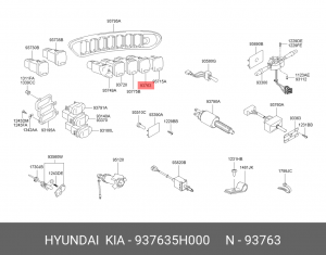 Кнопка регулировки положения сиденья 937635H000 HYUNDAI KIA