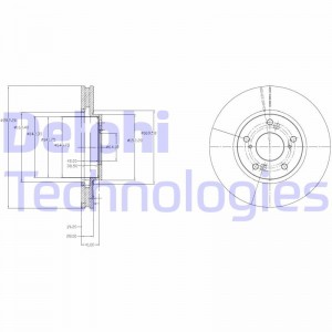 Тормозной диск BG3851 DELPHI
