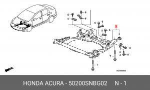 Подрамник передней подвески 50200SNBG02 HONDA
