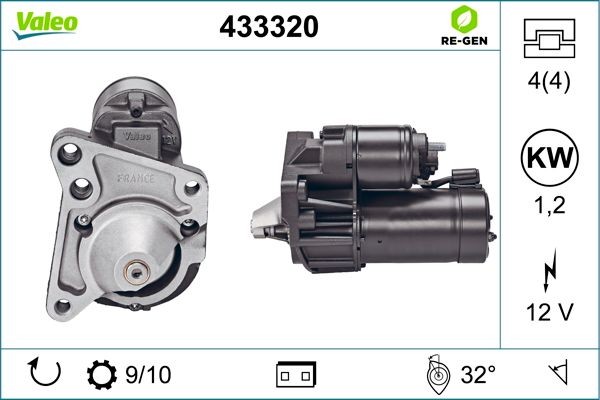 Стартер 433320 VALEO PHC