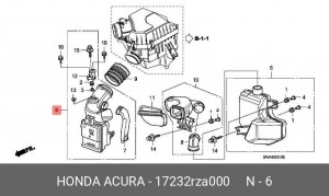 Деталь 17232RZA000 HONDA