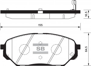 Колодки тормозные дисковые SP1203 SANGSIN