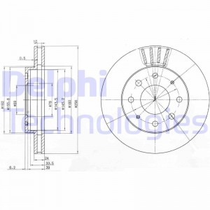 Тормозной диск BG3401 DELPHI