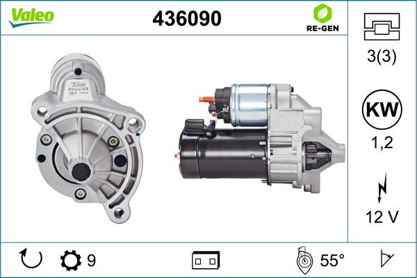 Стартер 436090 VALEO PHC