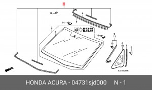 Уплотнитель капота 04731SJD000 HONDA