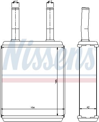Теплообменник, отопление салона 77600 NISSENS