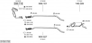 Глушитель выхлопных газов конечный 200336 BOSAL