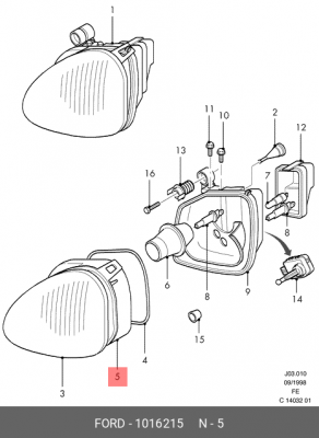 Прокладка 1 016 215 FORD