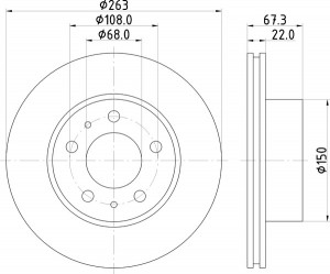 Тормозной диск MDC543 MINTEX