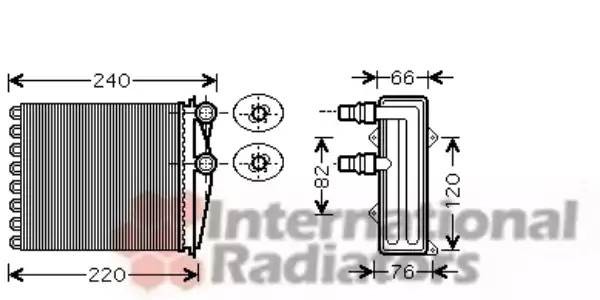 Теплообменник, отопление салона 43006380 VAN WEZEL