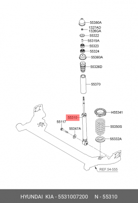Амортизатор подвески 55310-07200 HYUNDAI KIA