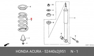 Пружина подвески 52440S2J951 HONDA