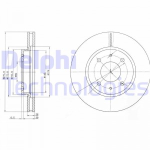 Тормозной диск BG4068 DELPHI
