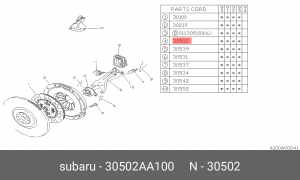 Выжимной подшипник 30502AA100 SUBARU