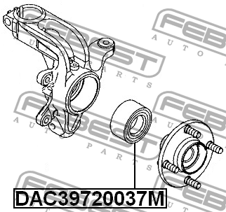 Подшипник ступицы колеса DAC39720037M FEBEST