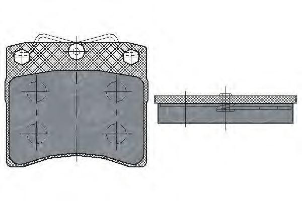 Комплект тормозных колодок, диско SP169 SCT