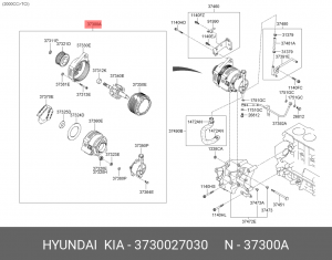 Генератор 3730027030 HYUNDAI KIA
