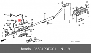 Лямбда-зонд 36531P3FG01 HONDA