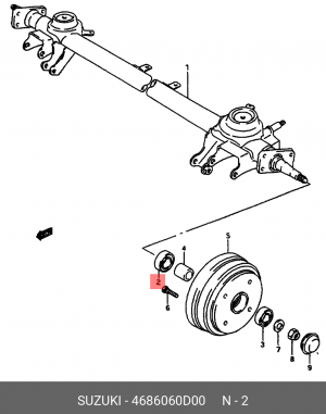 Подшипник ступицы колеса (комплект) 46860-60D00 SUZUKI