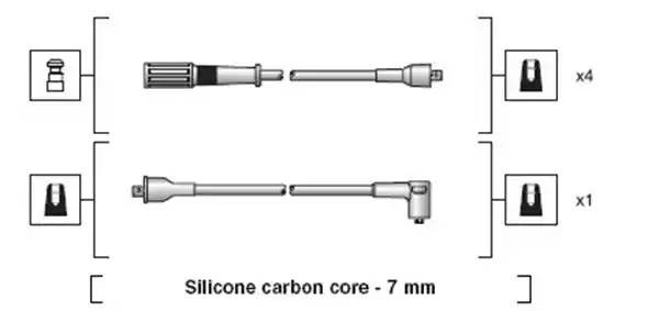 Ккомплект проводов зажигания 941318111119 MAGNETI MARELLI