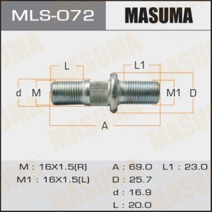 Шпилька ступицы колеса MLS-072 MASUMA